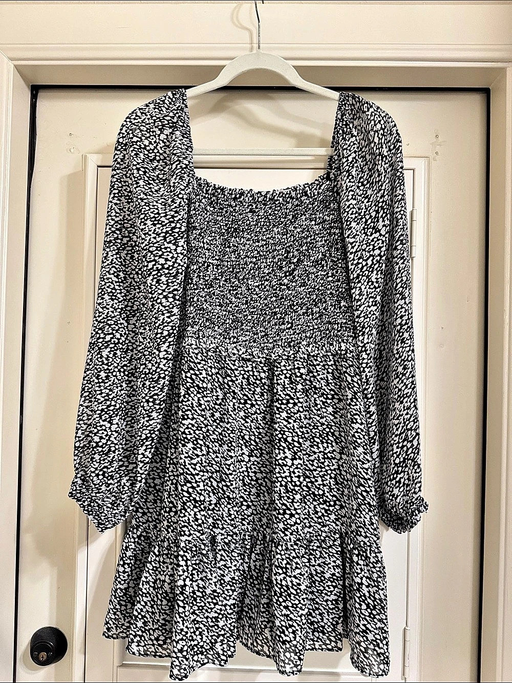 1. STATE Black & White Print Mini Dress Size Large